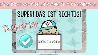 Tutorial  Interaktive PDF für die Grundschule mit Apple Keynote erstellen [upl. by Norvun]