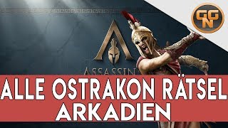 Assassins Creed Odyssey Guide  Alle Ostrakon Rätsel Arkadien Gelöst [upl. by Gareri]