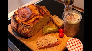 Zwiebelbrot mit 3 Sorten Mehl ohne kneten im Bräter gebacken [upl. by Ilonka]