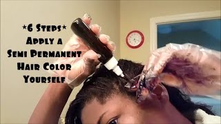 6 Steps  How to Apply a Semi Permanent Hair Color Dye rinse [upl. by Edorej407]