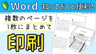 Word【印刷】複数のページを1枚の用紙にまとめて印刷する方法 [upl. by Deny689]