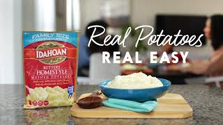 Real Hungry Real Busy Get Real Potatoes Real Easy with Idahoan [upl. by Oigroeg807]