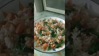 Fried rice w Pechay and Tokwa youtubeshorts shorts breakfast yummy [upl. by Telrats]