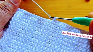 point au crochet très facile pour couvertures bébécouverture crochetcrochet point pour débutants [upl. by Bergwall495]