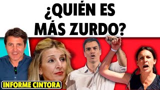 ¿Son “zurdos” PSOE Sumar y Podemos Competición por el voto de la izquierda Informe Cintora [upl. by Enyamrahc]