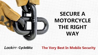 L3 Secure a motorcycle the right way Pragmasis Protector 19mm chain amp Torc Anchor [upl. by Wolenik]