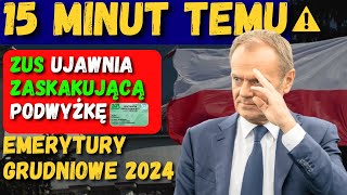 15 minut temu ZUS ujawnia zaskakującą podwyżkę wynagrodzeń od jutra  emerytury grudniowe 2024 [upl. by Nomolos202]