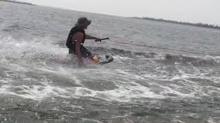 Knee boarding behind jet ski [upl. by Enened]