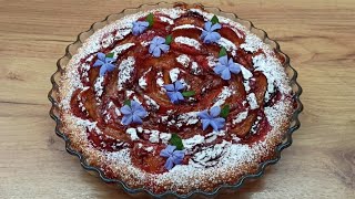 Delicious plum tart Вкусный сливовый пирог تورتة البرقوق اللذيذة [upl. by Tallula]