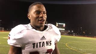 Gadsden City RB Jamontez Woods talks win over Grissom [upl. by Kliber]