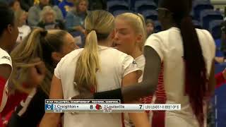 Highlights 2 Louisville Volleyball vs 3 Creighton [upl. by Akcimat465]