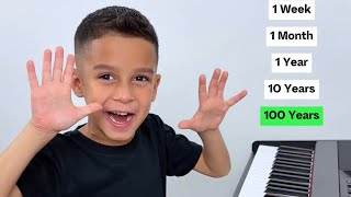 1 Second Vs 100 Years Of Piano 🎹💀  6 Year Old Jelijah Diaz [upl. by Anauqahs245]