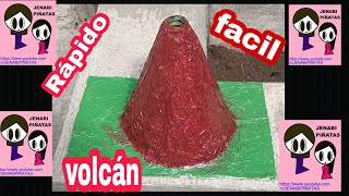 Cómo hacer maqueta de volcán  rápido y fácil DIY [upl. by Peednas]