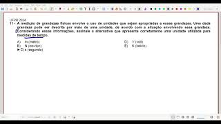 UFPR 2024 A medição de grandezas físicas envolve o uso de unidades que sejam apropriadas a essas [upl. by Etterrag]