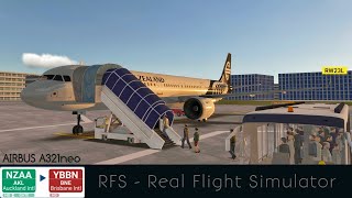 RFS  Real Flight Simulator  Auckland NZAA to Brisbane YBBN Full Flight With ATC calls [upl. by Wagshul27]