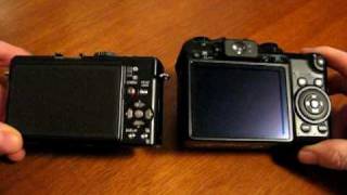 Panasonic LX3 vs Canon G10 size comparison with some features side by side [upl. by Frulla172]