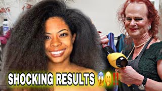 how to silk press natural hair at home with flat iron [upl. by Annaeel]