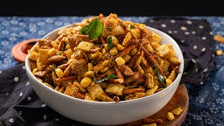 Chex Chevdo  Indian Spiced Chex Mix [upl. by Nahtaneoj74]