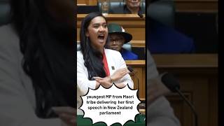 Youngest mp from maori tribe first speech in new zealand parliament shorts māori haka [upl. by Thorlay]