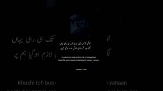 urdupoetrystatusqouteswhatsappstatuslikeshortssademotionalbrokennewmujhepeenedoshayari [upl. by Karna610]