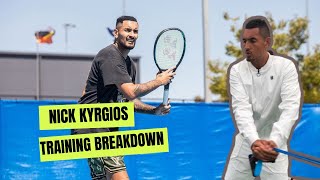 Nick Kyrgios Elite Tennis Training Breakdown Court Practice amp Gym [upl. by Adlay]