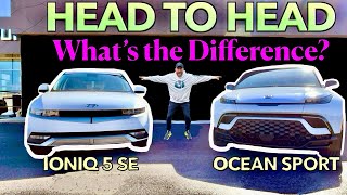 CHEAP EV BATTLE 10 Differences between The Fisker Ocean Sport and the Ioniq 5 SE Standard Range RWD [upl. by Sherrod504]