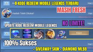 BURUAN 8 KODE REDEEM ML TERBARU KODE REDEEM MOBILE LEGENDS HARI INI UPDATE JANUARI 2024 [upl. by Gilbertson]