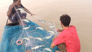 River big hilsa fish catching video in Bangladesh [upl. by Uta98]