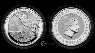 Australia 1 AUD 2016  1oz 999 Ag BU  Kookaburra  Elizabeth II [upl. by Ramos]