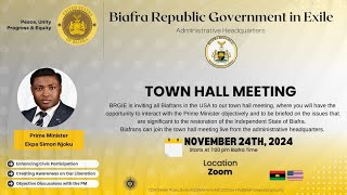 USA Town Hall Meeting With HE SIMON EKPA Biafra Prime Minister [upl. by Miguela374]