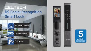 Celtech D9 3D Facial Recognition Smart Lock [upl. by Ytirev396]