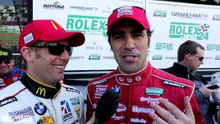 2013 Rolex 24 at Daytona Dario Franchitti and Jamie McMurray Interview Each Other [upl. by Kuska170]