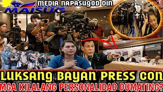 QUEZON CITY LUKSANG BAYAN PRESS CONMGA SIKAT NA PERSONALIDAD DUMATING MEDIA NAPASUGØD DIN [upl. by Euqinoj]