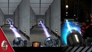 HalfLife VS Black Mesa Comparison  Gluon Gun [upl. by Norre189]