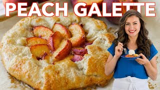 The Best Peach Galette Recipe  Easy Summer Dessert [upl. by Crowe461]