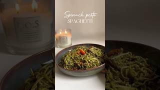 Easy Spinach Pesto Spaghetti 🌱  Healthy Dinner Idea 💌 [upl. by Llehsram396]