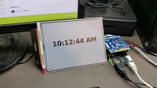 Nodejs Waveshare epaper 78quot Raspberry PI 4 gnzzzIT8951 Clock Example [upl. by Aronos]