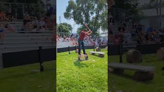 Underhand Chop  Garrison Play Days 2024  Paul Bunyan Lumberjack Show [upl. by Rramo509]