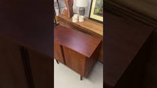 Vintage Mid Century Modern Danish Tambour Door Credenza seattle vintageshop [upl. by Midge386]