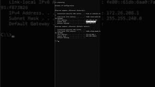 1 Minute IT IPConfig command shorts [upl. by Ayitahs]