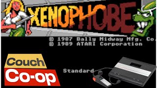 Xenophobe  2 Player Coop  Atari 7800  Analogue NT Mini Core 1080p 60fps [upl. by Yclek]