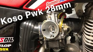 Koso 28mm PWK power jet carb review [upl. by Lean]