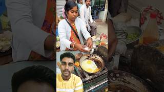 🤤😋🍳Half fry omelette streetfood hardworkingaunty indianstreetfood eggpoach food [upl. by Nalced]