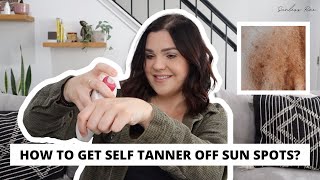 HOW TO GET SELF TANNER OFF SUN SPOTS  TIPS  TRIPS BY A PRO SPRAY TAN ARTIST [upl. by Ihtac215]