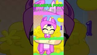 Potty Training 2 😄 Colorful poo 🤣💩 Lets go to the potty animationforkids funnytoons shinyboxtv [upl. by Minny814]