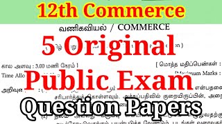 12th Commerce Public Exam Original Question papers  2023 Public Exam Important [upl. by Puglia]