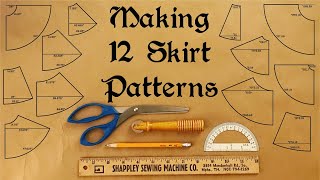 How to pattern ANY kind of flared skirt  How the math works  gathered aline circle skirts etc [upl. by Eerazed862]