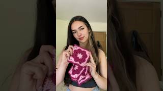 Quick crochet blocking tutorial for acrylic yarn without a steamer 🌸🌺 [upl. by Manson]