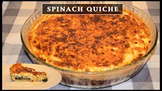 CHEESY SPINACH QUICHE RECIPE [upl. by Niwrehs]