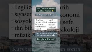 Yale Üniversitesinden Ücretsiz Online Kurslar öneçıkar endüstrimühendisliği students study vlog [upl. by Aramak]